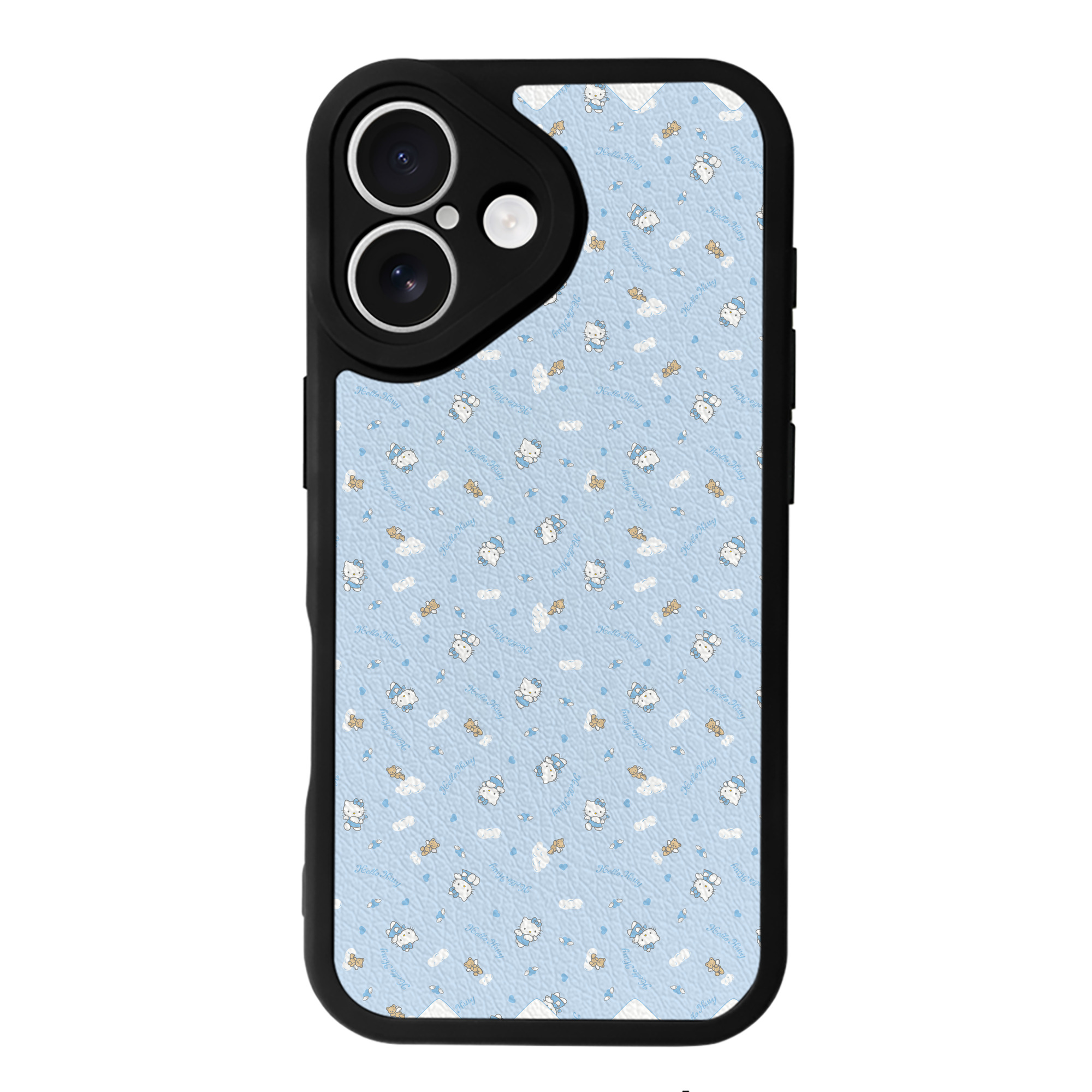 （画像用） Hello Kitty ハローキティ 【iPhone 16シリーズ対応】シリコンスマホケース（レザー調） 材質：シリコン